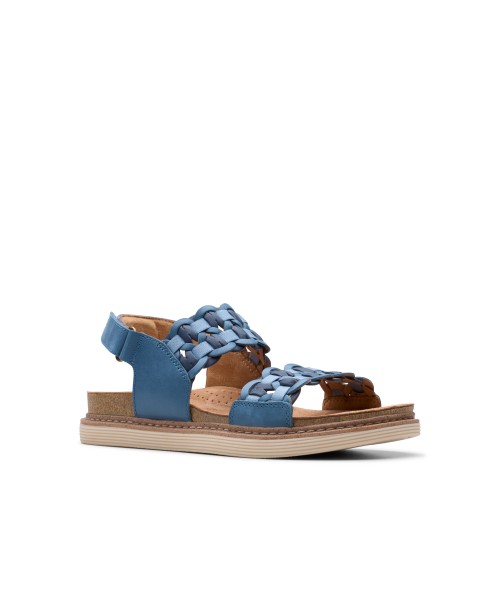 Clarks - Arwell Glide Blue Combi Leather Clarks - Arwell Glide Blue Combi Leather