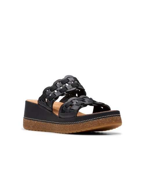Clarks - Kassanda Mule Black Combi Leather Clarks - Kassanda Mule Black Combi Leather