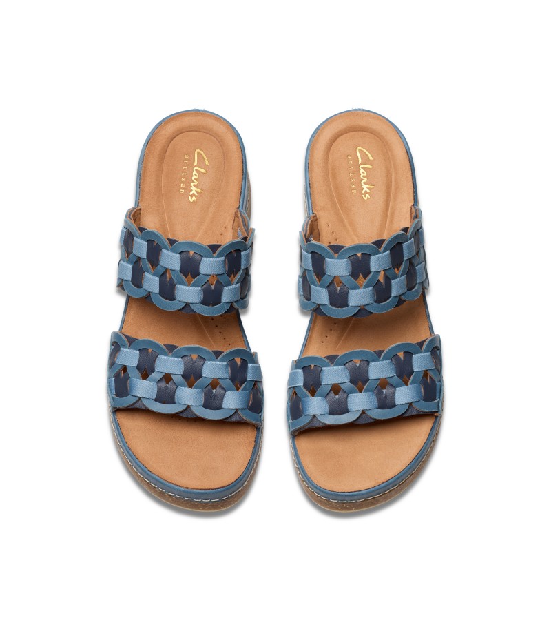 Clarks - Kassanda Mule Blue Combi Leather