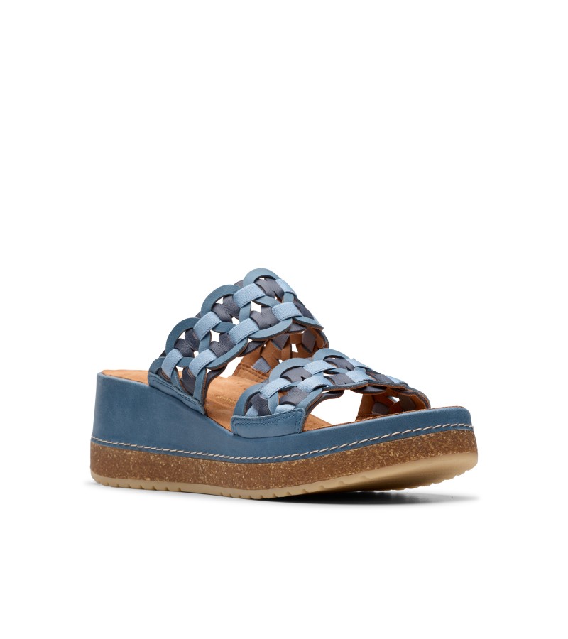 Clarks - Kassanda Mule Blue Combi Leather