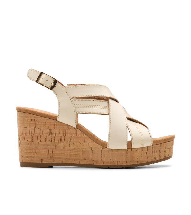 Clarks - Sabina Sling Cream Leather