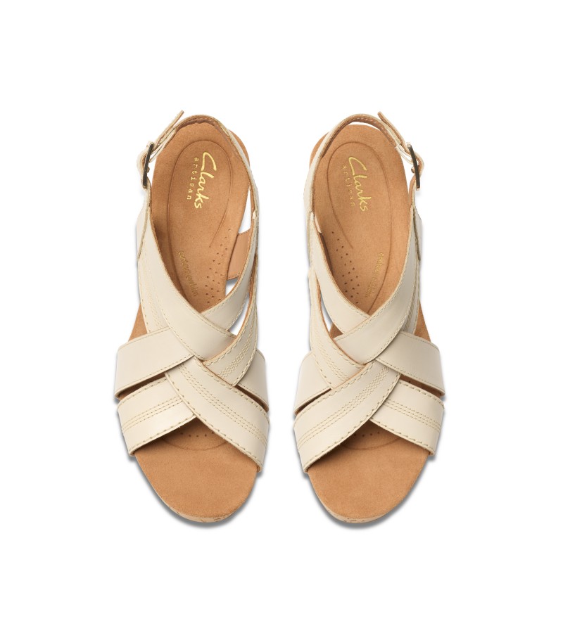 Clarks - Sabina Sling Cream Leather