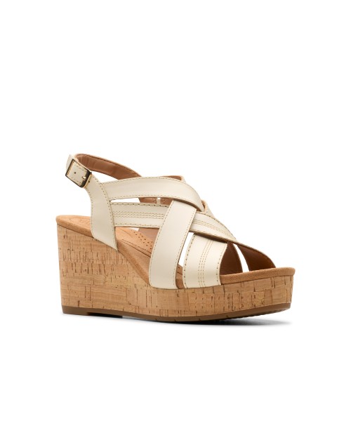 Clarks - Sabina Sling Cream Leather Clarks - Sabina Sling Cream Leather