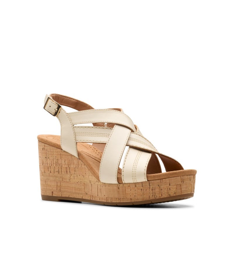 Clarks - Sabina Sling Cream Leather