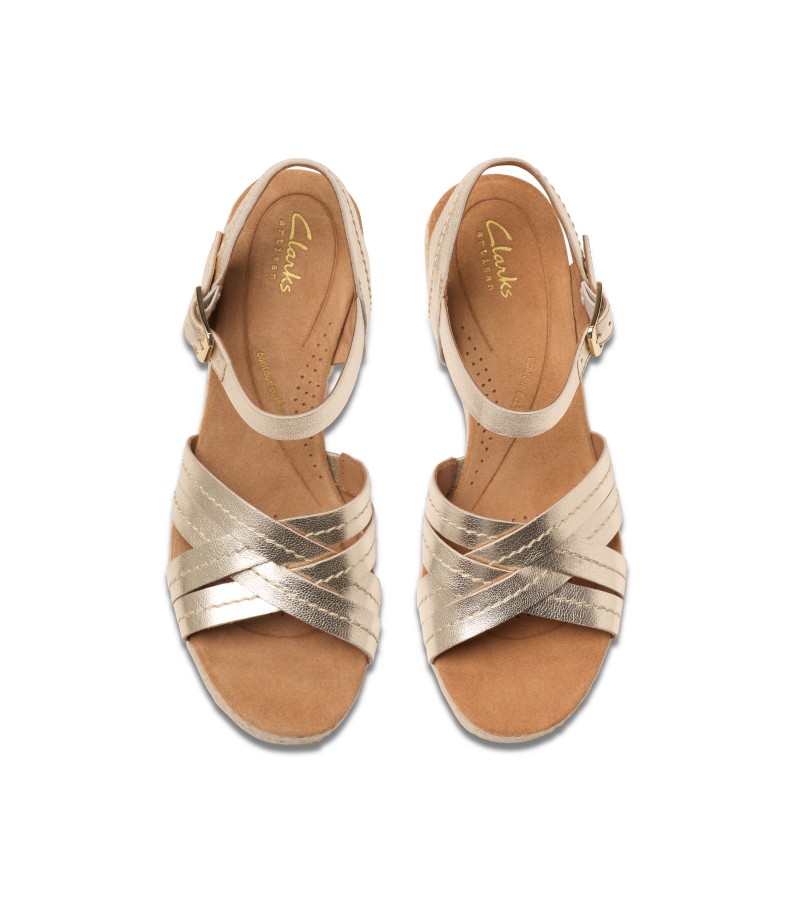 Clarks - Sabina Strap Champagne Leather