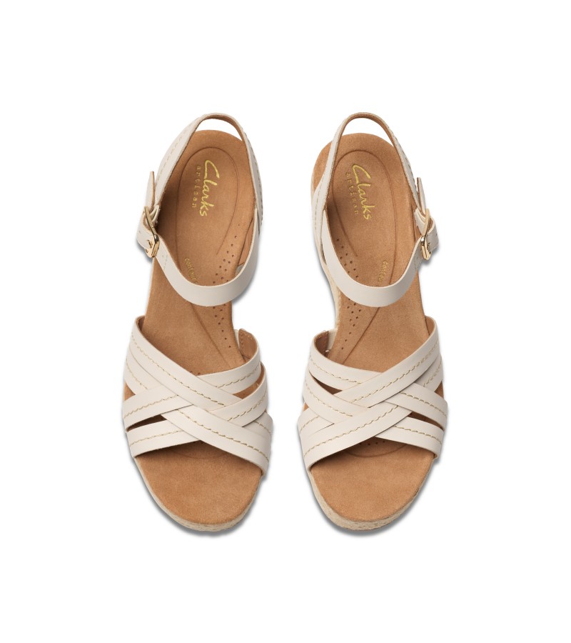 Clarks - Sabina Strap Cream Leather