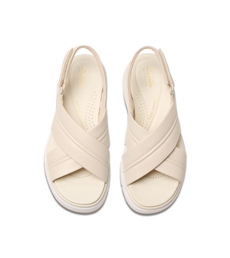 Clarks - Tuscan Cross Cream Leather