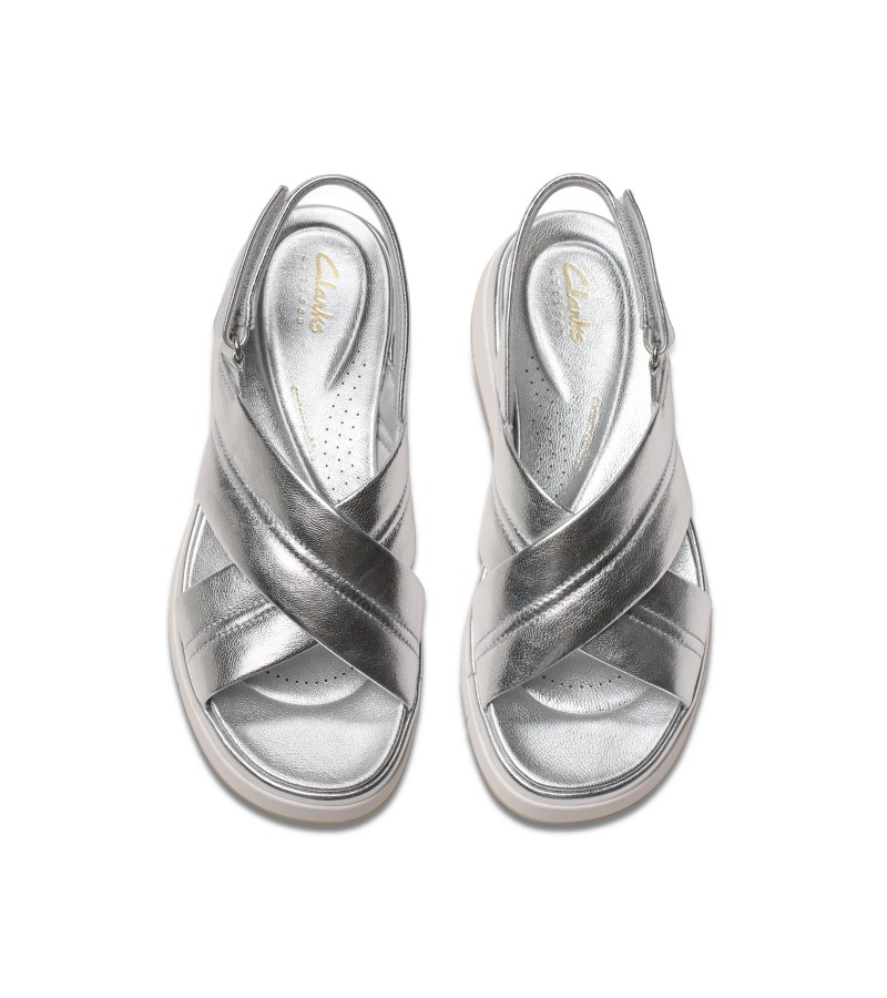 Clarks - Tuscan Cross Silver Leather