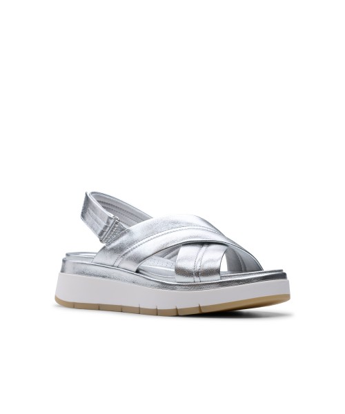 Clarks - Tuscan Cross Silver Leather Clarks - Tuscan Cross Silver Leather