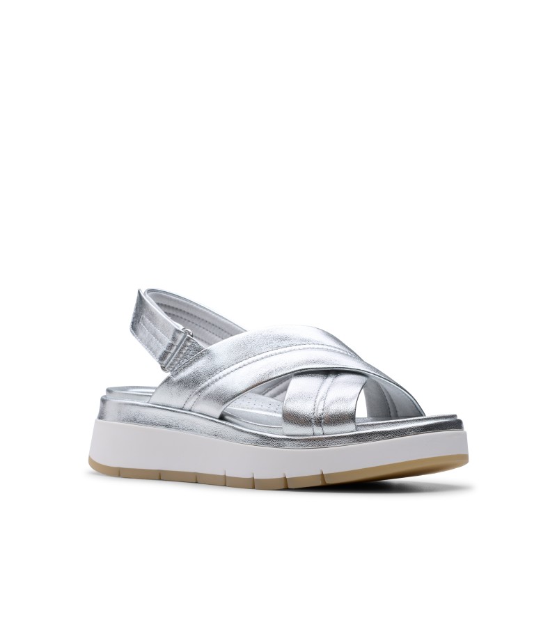 Clarks - Tuscan Cross Silver Leather