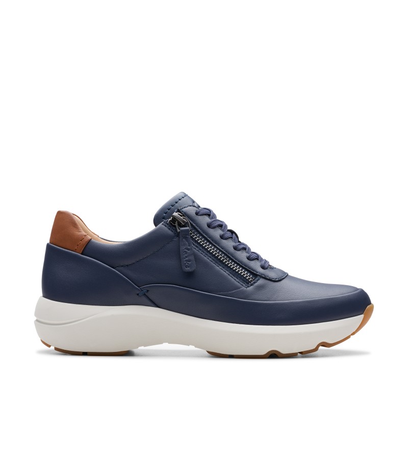 Clarks - Tivoli Zip Navy Leather