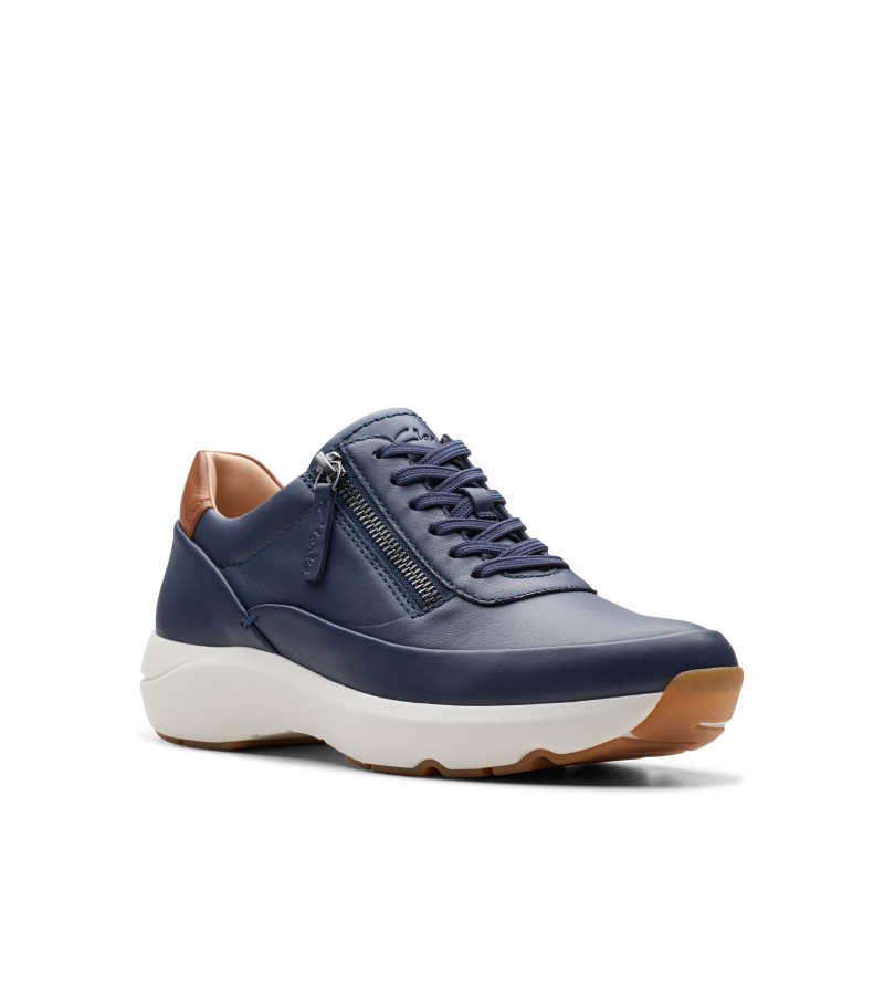 Clarks - Tivoli Zip Navy Leather