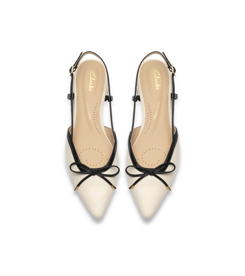 Clarks - Sensa15 Bow Cream Leather Clarks - Sensa15 Bow Cream Leather