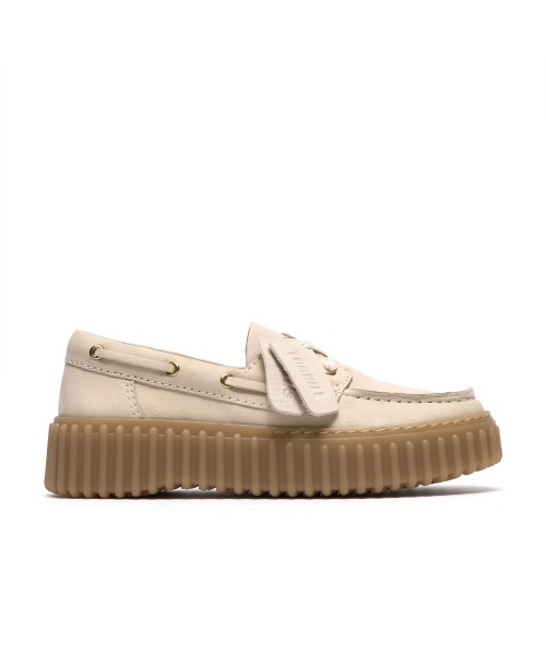 Clarks - Torhill Boat Cream Nubuck