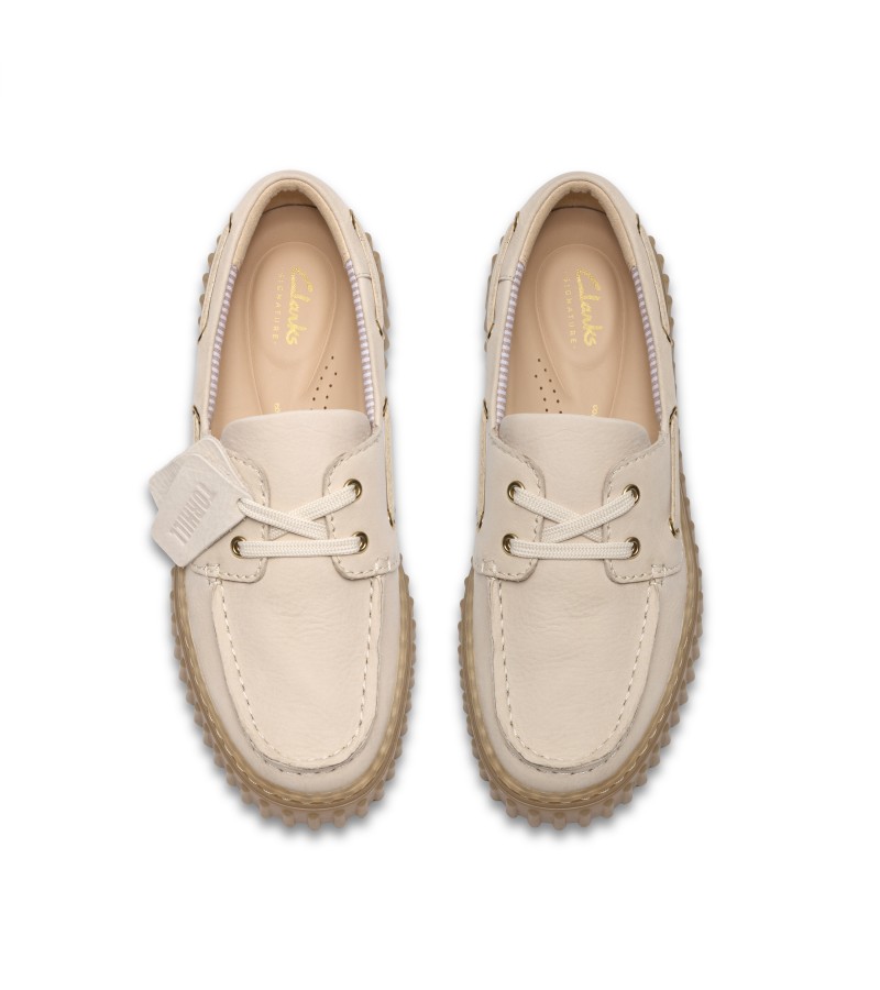 Clarks - Torhill Boat Cream Nubuck