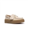 Clarks - Torhill Boat Cream Nubuck