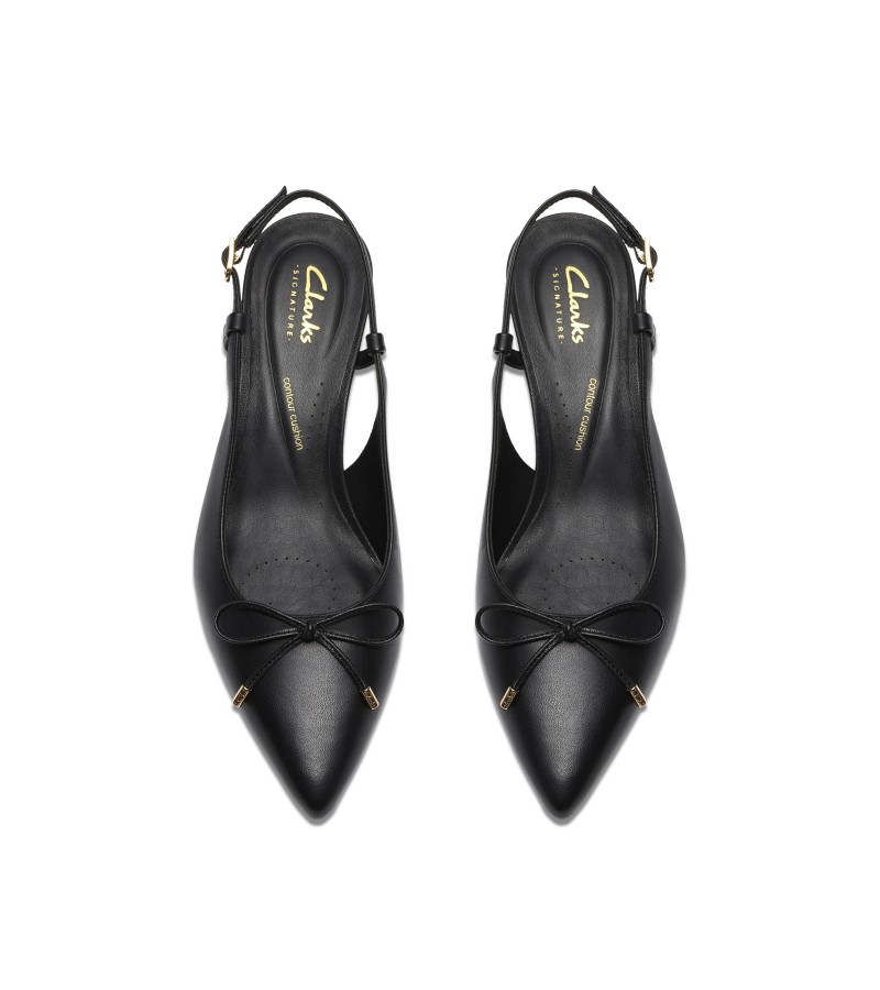 Clarks - Zarey Bow Black Leather