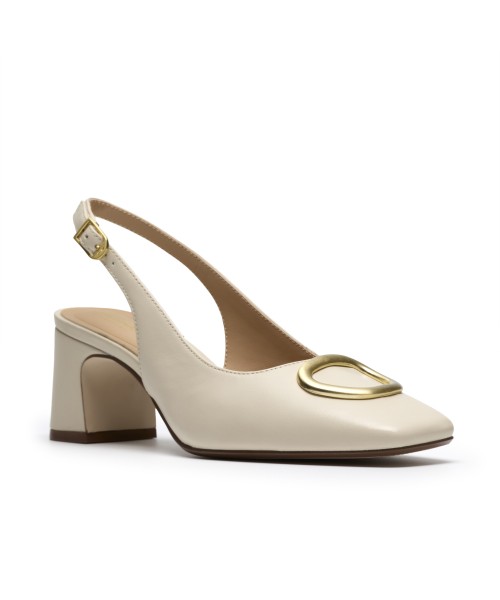 Clarks - Fernie Sling Cream Leather