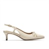 Clarks - Zarey Bow Cream Leather