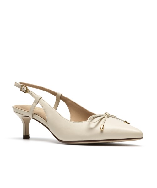 Clarks - Zarey Bow Cream Leather