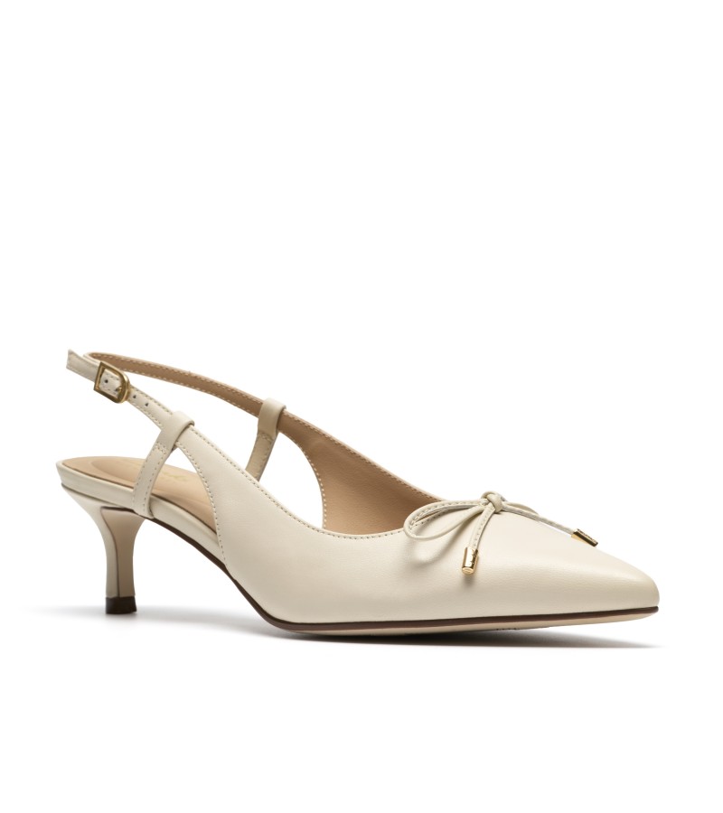 Clarks - Zarey Bow Cream Leather