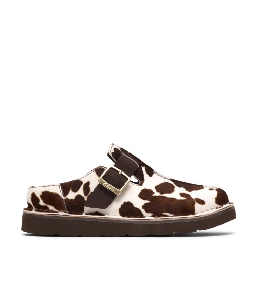 Clarks - Solsbury Mule. Cow Print