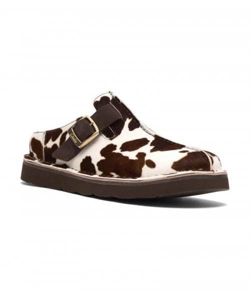 Clarks - Solsbury Mule. Cow Print