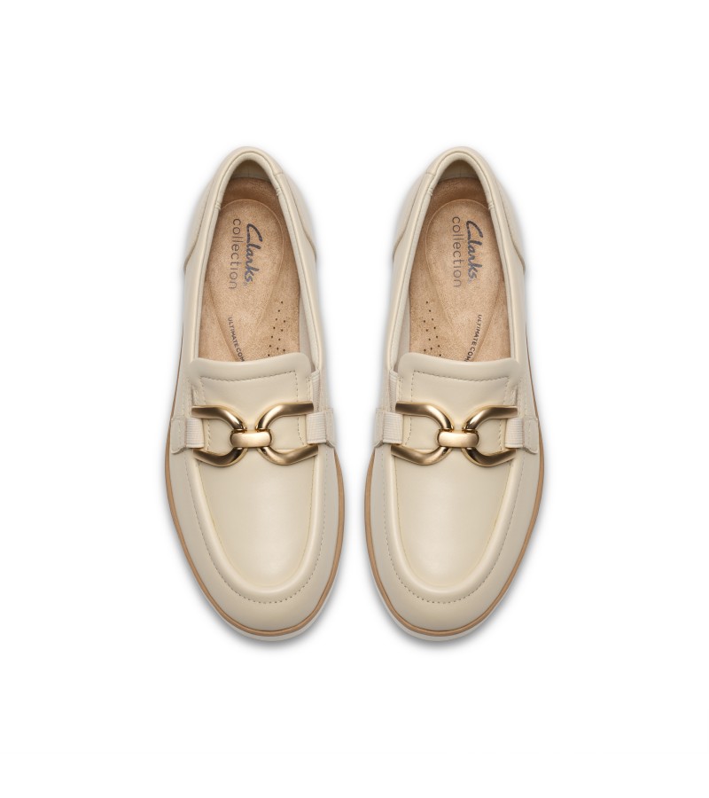 Clarks - Zylah Top Cream Leather