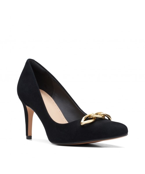Clarks - Laina85 Trim Black Suede Clarks - Laina85 Trim Black Suede