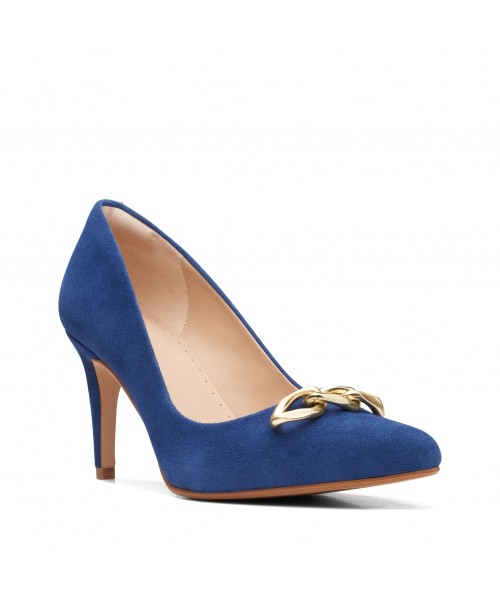 Clarks - Laina85 Trim Blue Suede Clarks - Laina85 Trim Blue Suede
