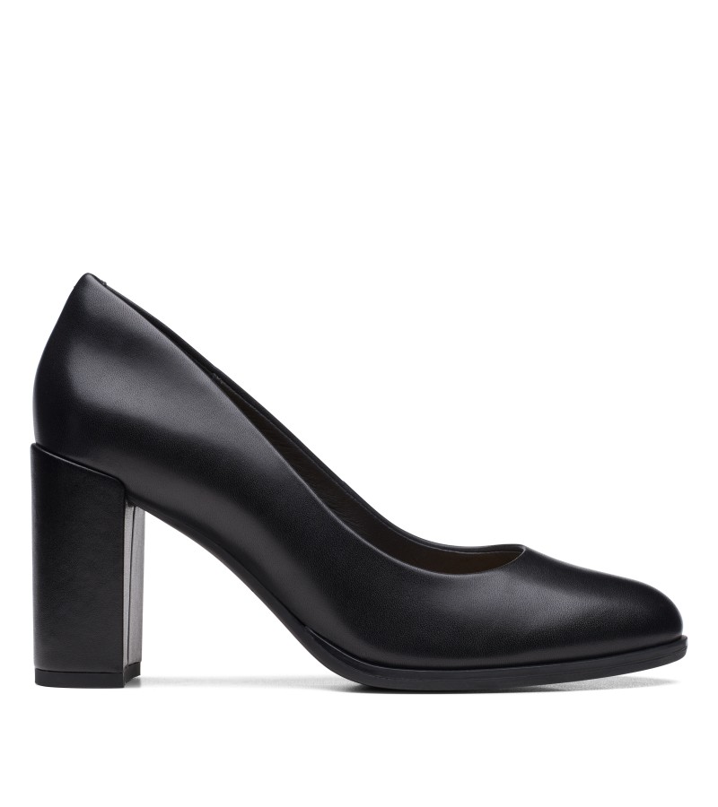 Clarks - Freva85 Court Black Leather