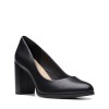 Clarks - Freva85 Court Black Leather