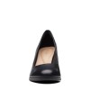 Clarks - Freva85 Court Black Leather