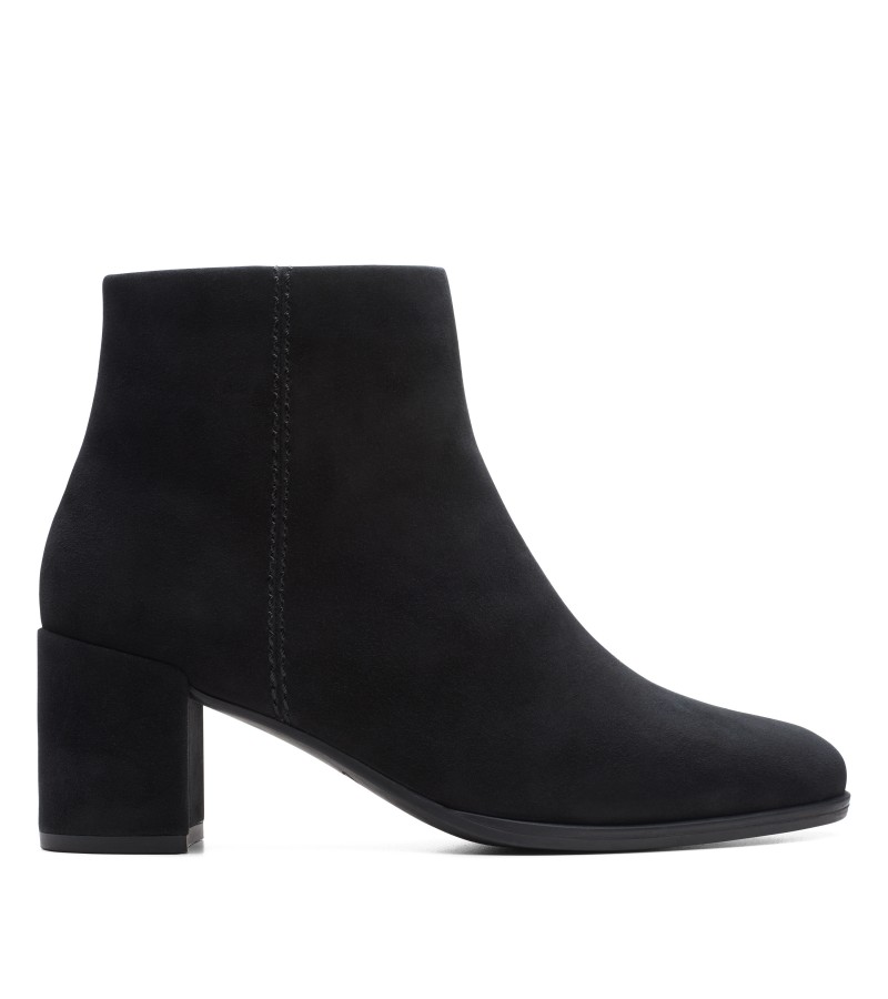 Clarks - Freva55 Zip Black Suede