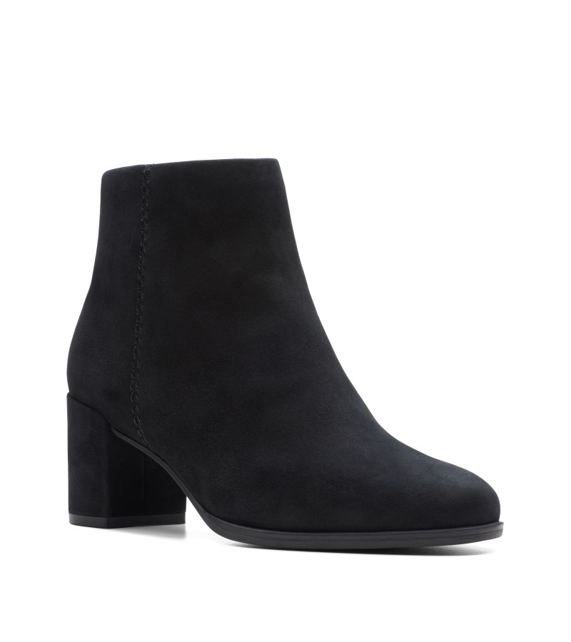 Clarks - Freva55 Zip Black Suede