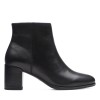 Clarks - Freva55 Zip Black Leather