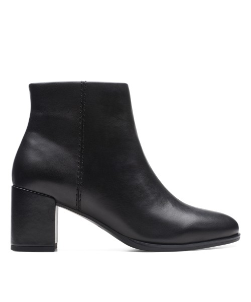 Clarks - Freva55 Zip Black Leather Clarks - Freva55 Zip Black Leather