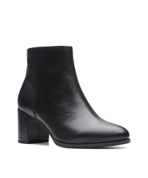 Clarks - Freva55 Zip Black Leather Clarks - Freva55 Zip Black Leather