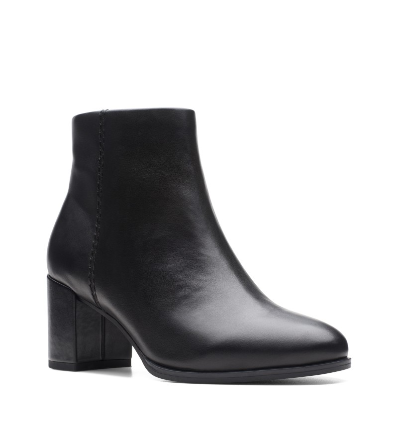 Clarks - Freva55 Zip Black Leather