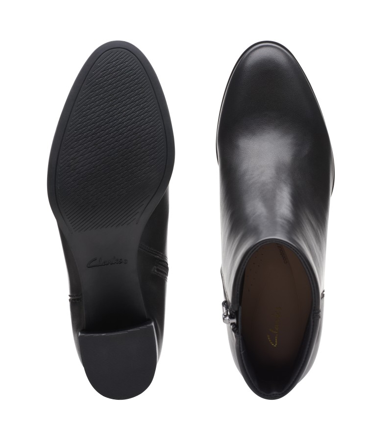 Clarks - Freva55 Zip Black Leather