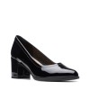 Clarks - Freva55 Court Black Patent