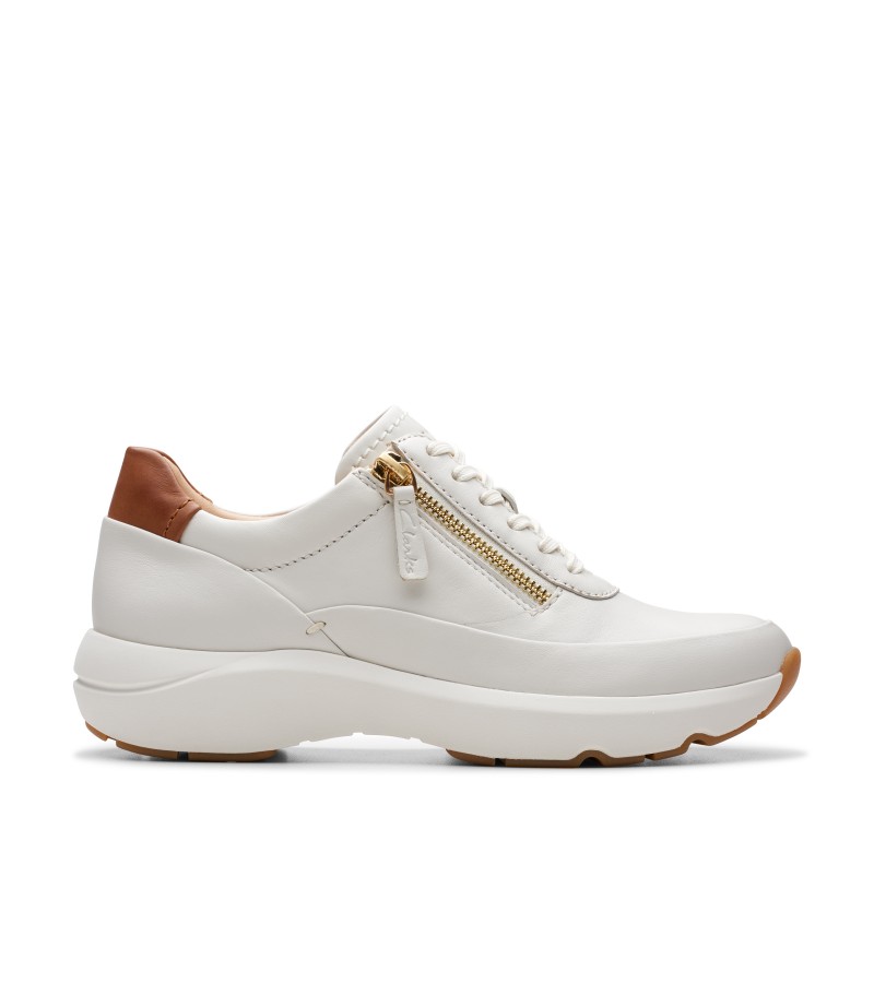 Clarks - Tivoli Zip Off White Leather