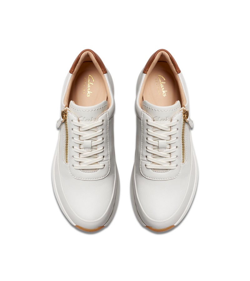 Clarks - Tivoli Zip Off White Leather