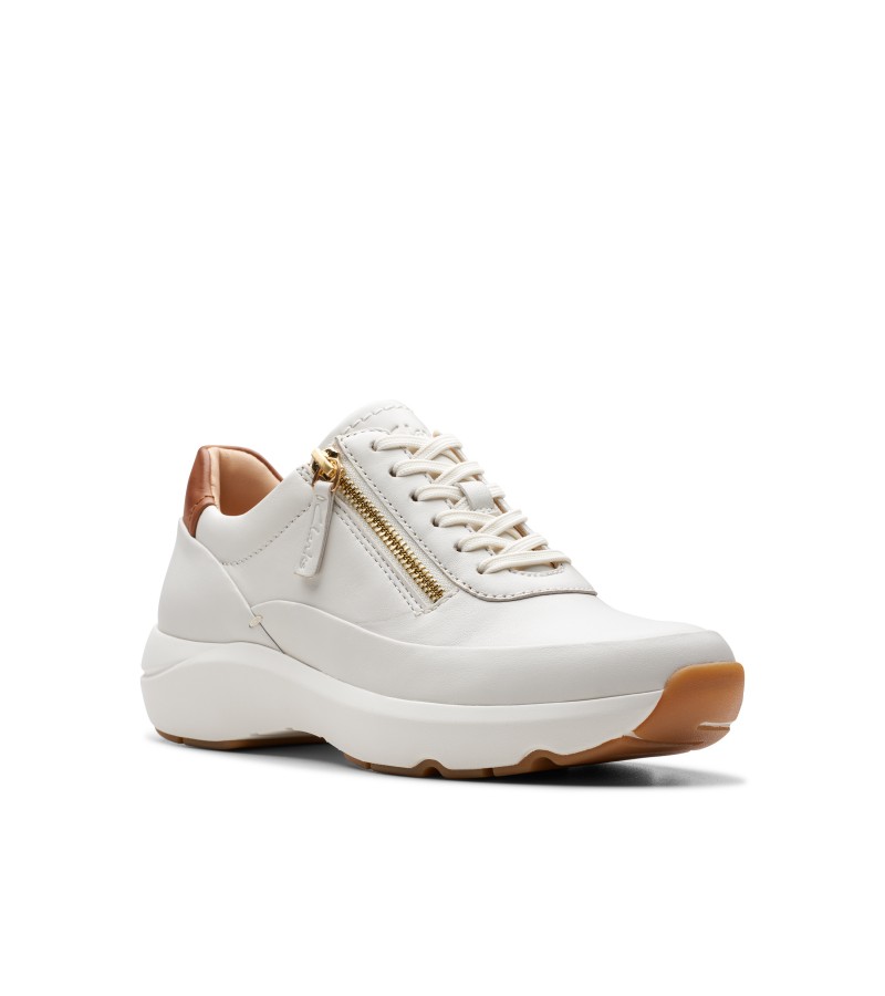 Clarks - Tivoli Zip Off White Leather