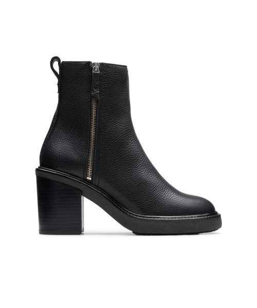 Clarks - Cassiano Zip Black Leather Clarks - Cassiano Zip Black Leather