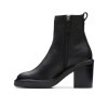 Clarks - Cassiano Zip Black Leather