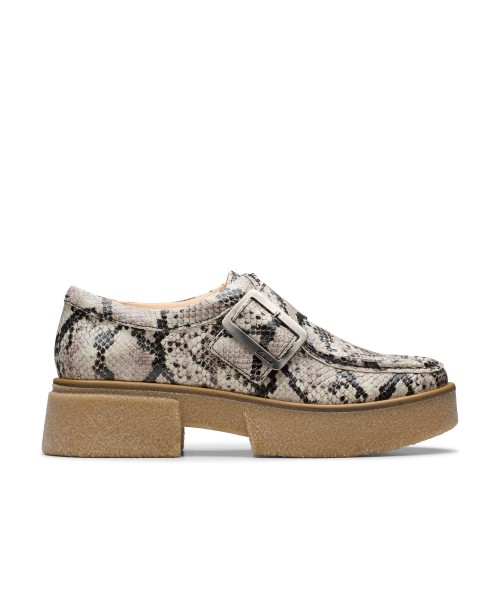 Clarks - Linoso Monk Grey Snake Leather Clarks - Linoso Monk Grey Snake Leather