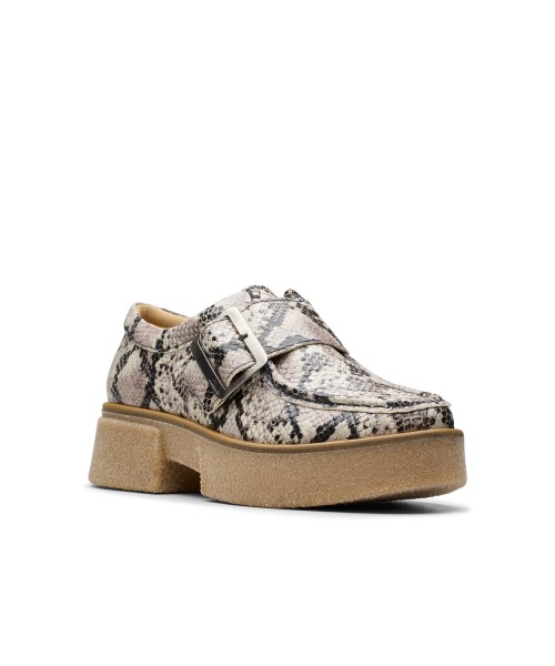 Clarks - Linoso Monk Grey Snake Leather Clarks - Linoso Monk Grey Snake Leather