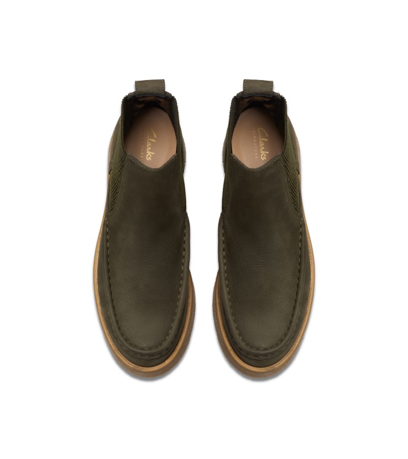 Clarks - Linoso Top Dark Green Nubuck