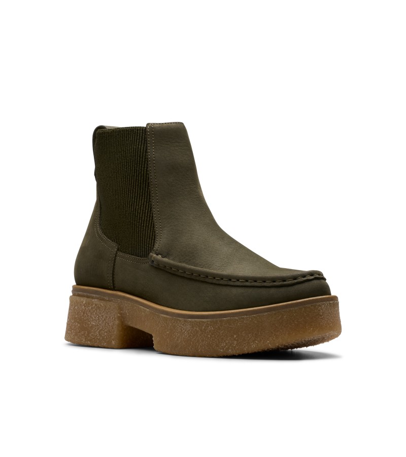 Clarks - Linoso Top Dark Green Nubuck